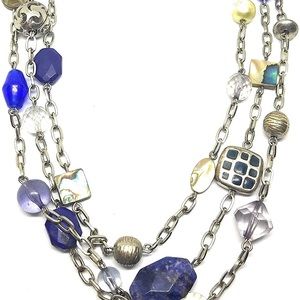 Lia Sophia carnivale abalone sodalite necklace